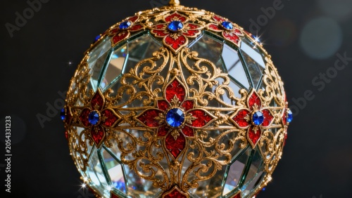 Ornate jeweled spherical object