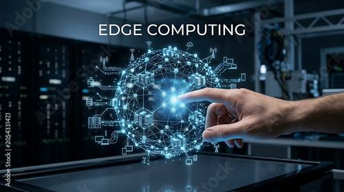 Edge Computing Technology with Hand and Holographic Server Network Mesh