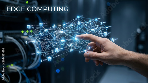 Edge Computing Technology with Hand and Holographic Server Network Mesh