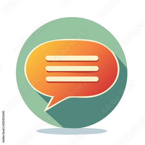 Speech Bubble Icon in Flat Design