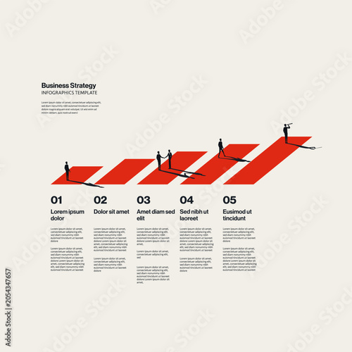 фотографія Corporate business growth timeline vector concept