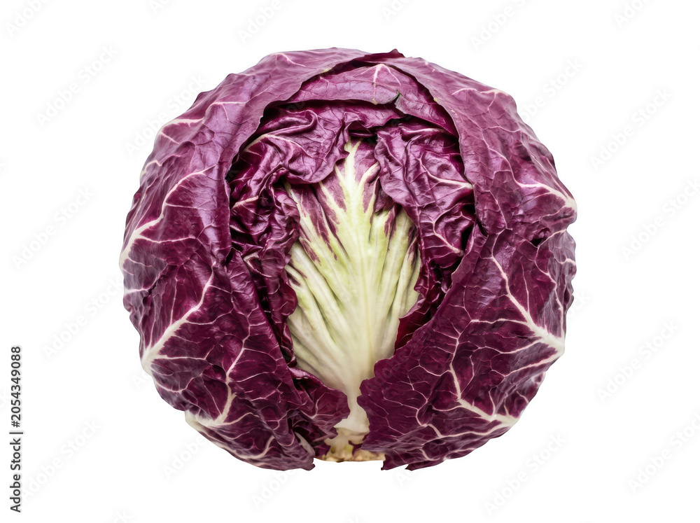 Obraz premium Fresh radicchio head isolated on transparent background