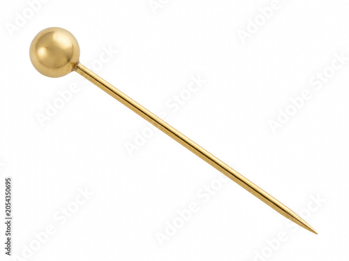 Foto Elegant Golden Stick Pin with Spherical Head