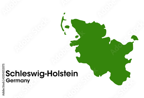 Foto schleswig holstein germany map in vectors