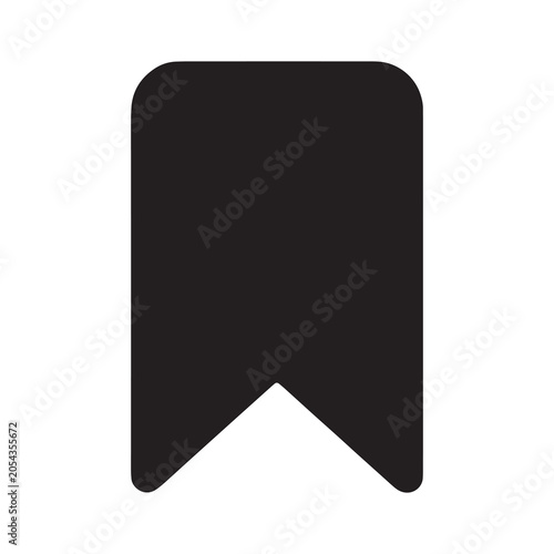 Fotografía Black bookmark icon graphic for digital interface design with bookmark favorite