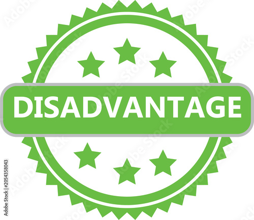 Принти на полотні Disadvantage Stamp with Stars and Jagged Edge on White Background