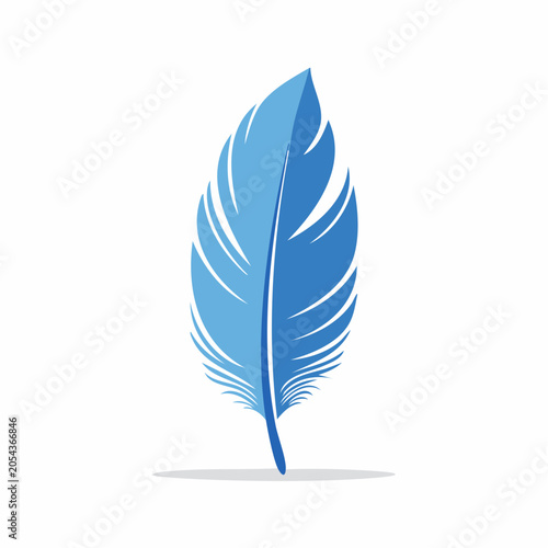 Blue Feather Illustration