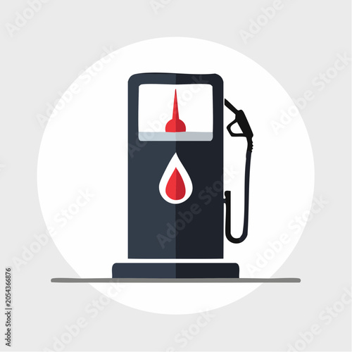 Gas Pump Icon with Fuel Drop