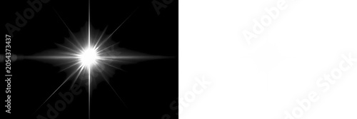 Φωτογραφία Vibrant starburst with a horizontal streak of light and dazzling illumination