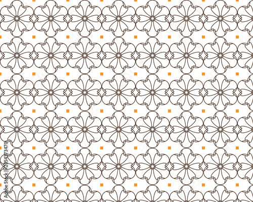 Floral Lattice Geometric Pattern Design