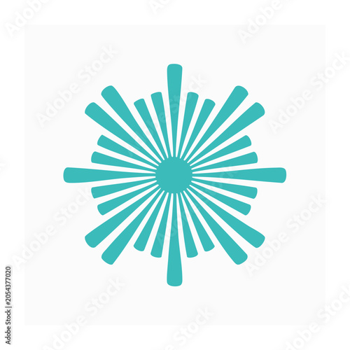 Retro Burst Shape Vector Graphic