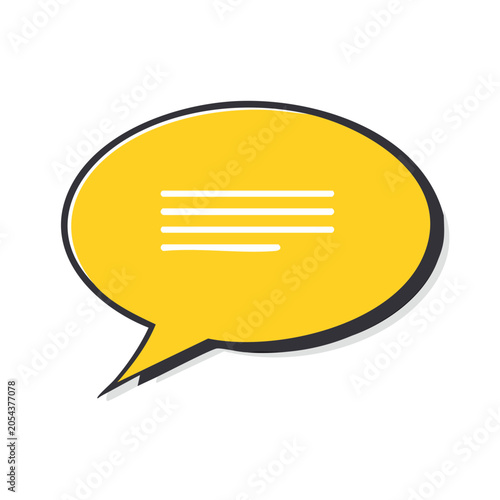 Yellow Speech Bubble Cartoon Vector