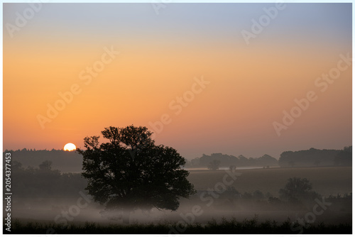 Sunrise in Hertfordshire, England