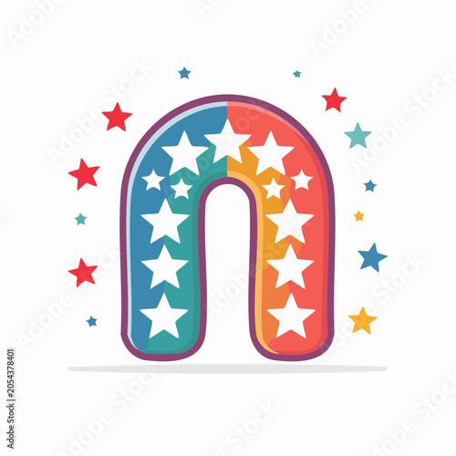 Rainbow Arch with Stars