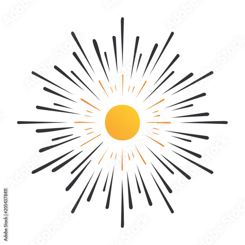 Retro Sunburst Icon Illustration