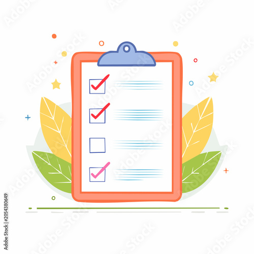 Clipboard with checklist and checkmarks
