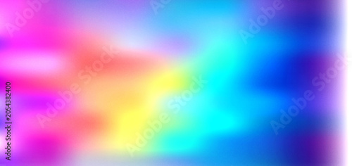 Abstract grainy noisy textured background featuring a vibrant gradient of blended colorful light effects for digital design