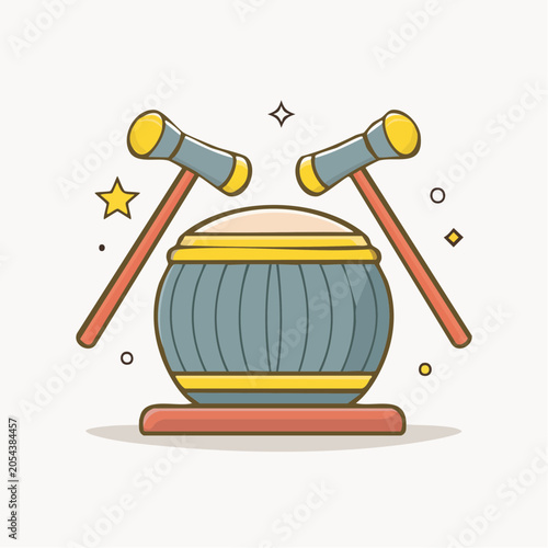 Whack-a-Mole Game Illustration