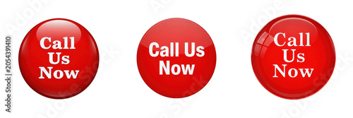 Isolated Call Us Now Red Circle Button 3D Render Transparent Background Customer Service Hotline Business Contact Us Communication Help Desk Icon High Resolution Commercial Microstock Clip Art Design 