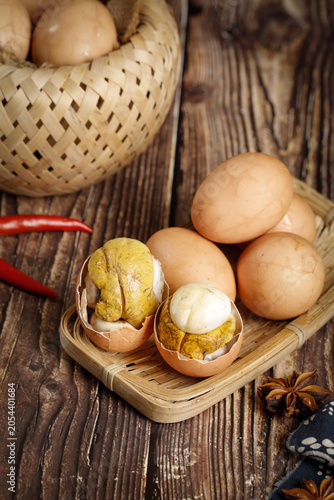 Delicious Balut Eggs Local Asian Street Food Rich Protein Diet Traditional Farmer Market Delicacy