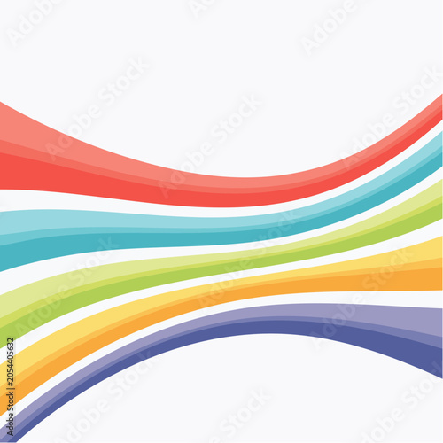 Abstract Rainbow Waves Background