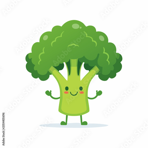 Cute Broccoli Character