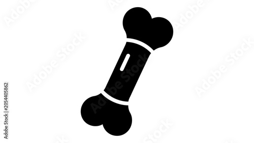 Bilde på lerret A black icon of a dog dental chew stick, representing its usage and function
