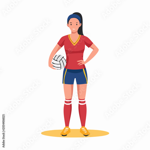 Volleyball Player Holding Ball