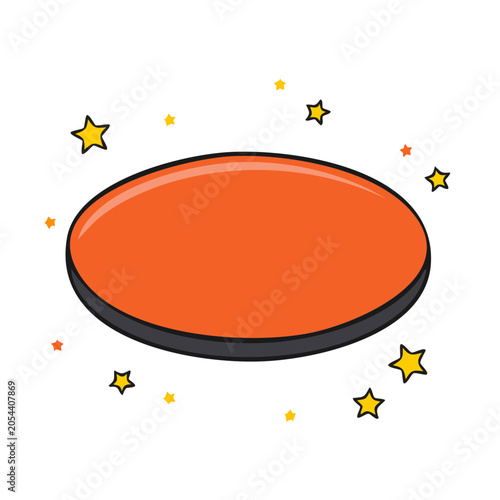 Flat design sun icon with stars