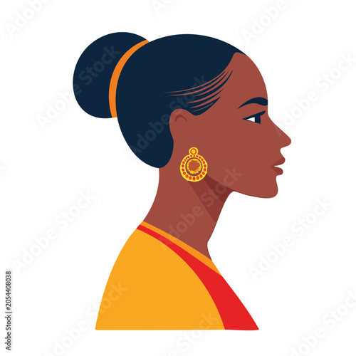 Woman Profile Vector Illustration