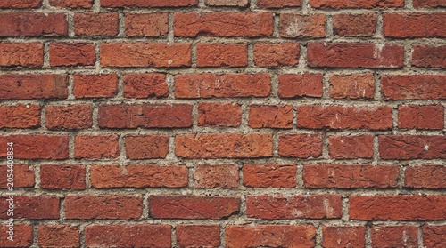 Quadro su tela Red Brick Wall Texture Close Up.