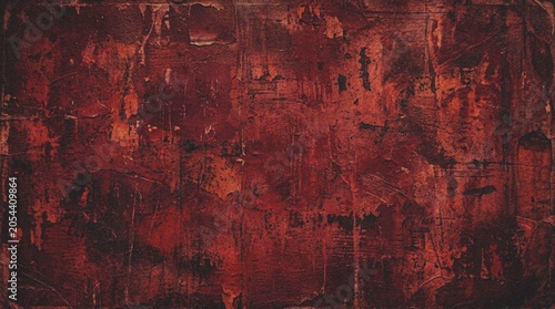 Abstract Red Textured Artistic Background Canvas.