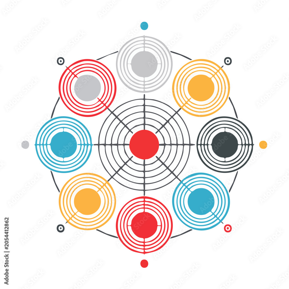 Fototapeta premium Target Graphic in Flat Design Style