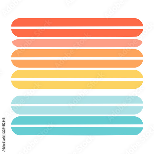 Retro Horizontal Stripes Vector Design