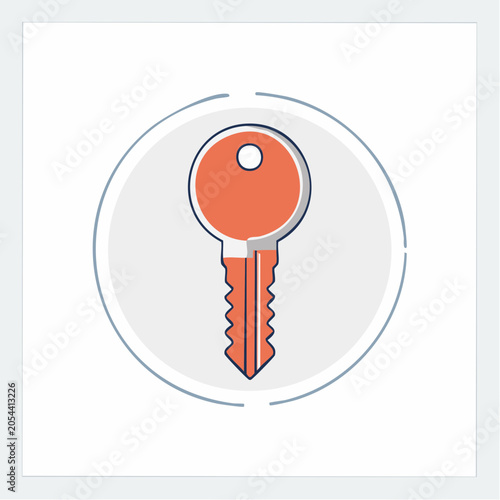 Orange Key Icon