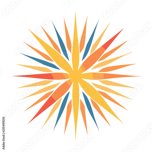 Geometric Burst Star Vector Graphic