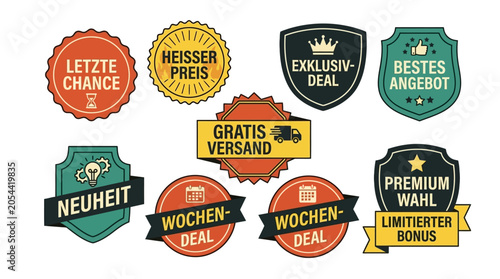Dynamic Collection of E-commerce Marketing Labels and Promotional Badges for Online Sales and Special Offers
