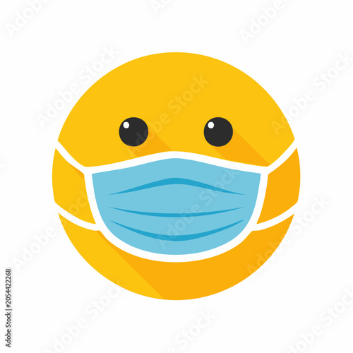 Smiley Face Wearing a Medical Face Mask