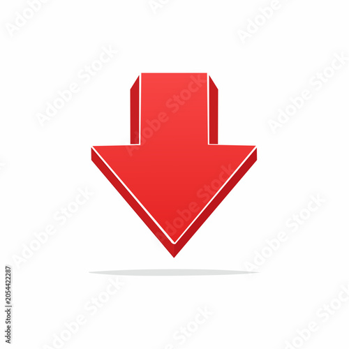 Red Downward Arrow Icon