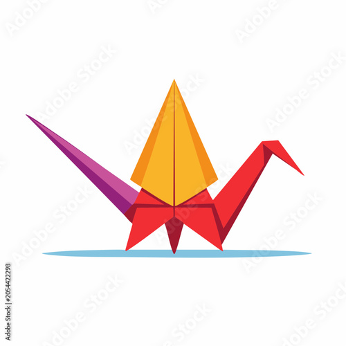 Origami Crane Illustration