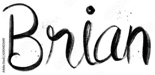 Tableau sur toile Hand drawn Brian font png typography