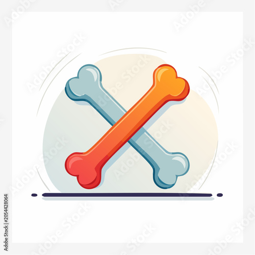 Two Crossed Cartoon Bones