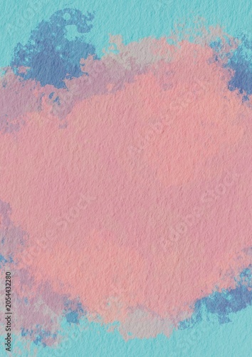 Pastel watercolor abstract background in pink, purple, and blue color for baby products , beauty, fashion and sweet dessert concept.