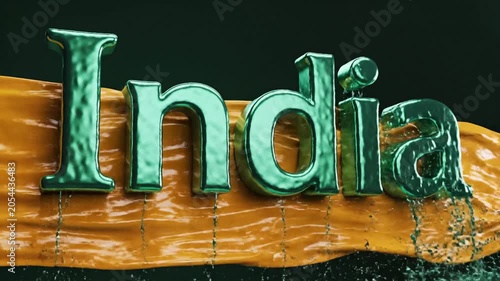 Dynamic water splash animation with text effect for India travel and culture showcase