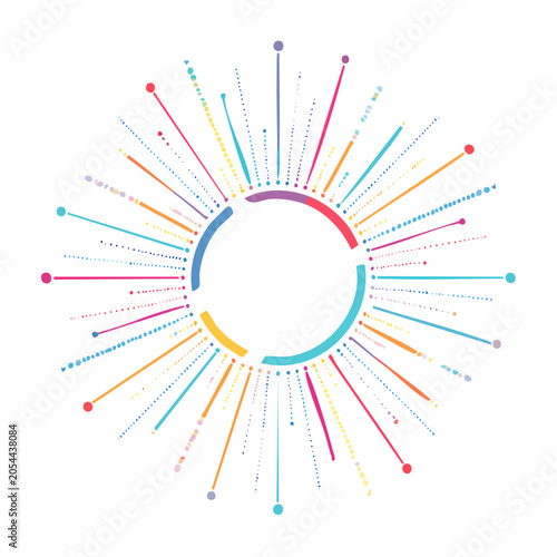 Abstract Radial Design Vector Illustration