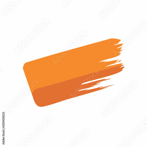 Orange Paint Brush Stroke