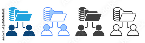 Data Driven Hr Multi Style Icon Set Vector Collection 