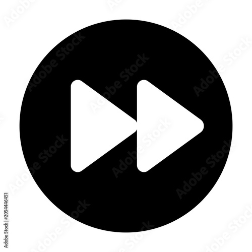 Canvastavla PNG Minimalist fast forward button icon on transparent background