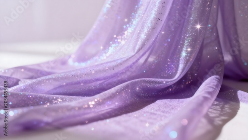 Purple fabric with sparkling glitter