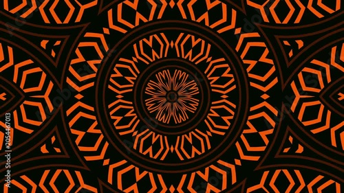 Abstract kaleidoscope geometric pattern forms concentric circles. vintage shape.